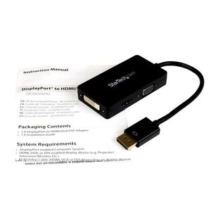 StarTech.com A/V-reisadapter: 3-in-1 DisplayPort naar VGA DVI- of HDMI-converter