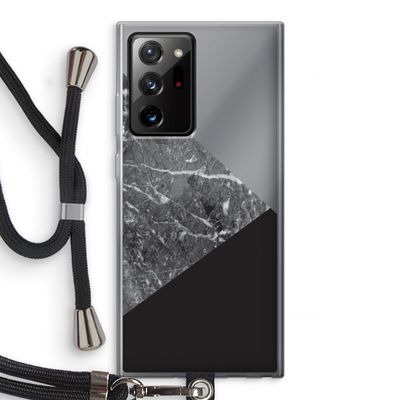 Combinatie marmer: Samsung Galaxy Note 20 Ultra / Note 20 Ultra 5G Transparant Hoesje met koord