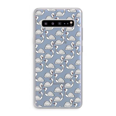 Zwanen: Samsung Galaxy S10 5G Transparant Hoesje