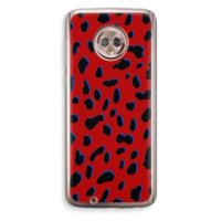 Red Leopard: Motorola Moto G6 Transparant Hoesje