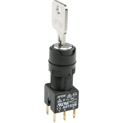 APEM A018223 A018223 Sleutelschakelaar 1 x 90 ° 1 stuk(s)