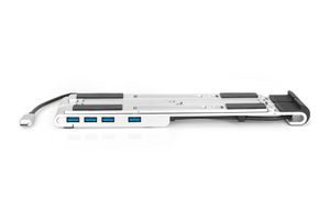 DIGITUS Variable Notebook Stand with integr. USB-C Hub 5-Port