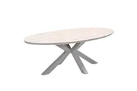 Edison tafel 220x115xH75cm taupe / light teak Vironwood