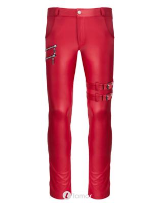 * RFP Rode wetlook heren broek, Tommaso002