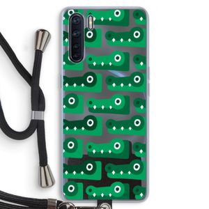 Crocs: Oppo A91 Transparant Hoesje met koord