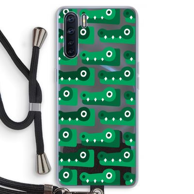 Crocs: Oppo A91 Transparant Hoesje met koord