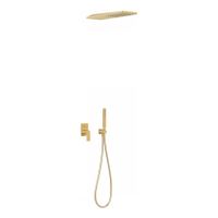 Regendouche set Tres Loft | Inbouw | Mengkraan | 2-weg | Vierkant | 24k Goud mat Regendouche set Tres Loft | Inbouw | Mengkraan | 2-weg | Vierkant | 24k Goud mat
