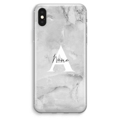 Ivory Marble: iPhone XS Max Transparant Hoesje