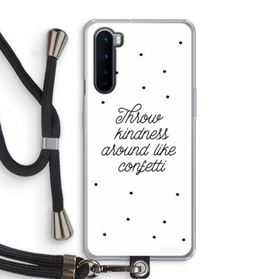 Confetti: OnePlus Nord Transparant Hoesje met koord