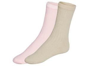 esmara 2 paar dames huissokken (Beige/lichtroze, 35-38)