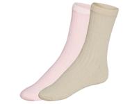 esmara 2 paar dames huissokken (Beige/lichtroze, 39-42)
