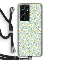 Spiegeleitjes: Samsung Galaxy S21 Ultra Transparant Hoesje met koord