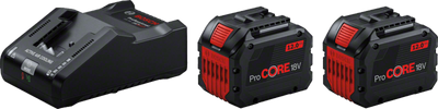 Bosch Blauw 2 x ProCORE18V 12.0Ah + 1 x GAL 18V-160 | Accuset - 1600A02T5W