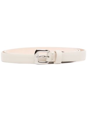 Maison Margiela ceinture à boucle polie 15 mm - Blanc