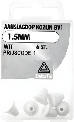 Aanslagdop kozijn bv1 1.5mm wit - Deltafix