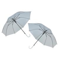 Malatec Paraplu - 2x - transparant - PVC/ijzer - D93 x H72 cm - opvouwbaar