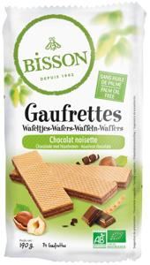 Bisson Wafels choco hazelnoot bio