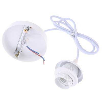 E27 lamp houder DIY plafond kroonluchter gloeilampen schroef base socket kabel lengte: 1M (wit)