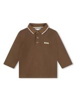 BOSS Kidswear logo-print contrasting-edge polo shirt - Marron - thumbnail