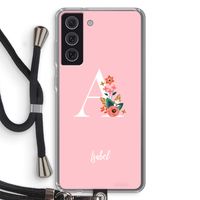 Pink Bouquet: Samsung Galaxy S21 FE Transparant Hoesje met koord