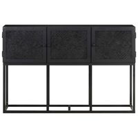 The Living Store Dressoir - Houten - Mangohout - Zwart - 115 x 30 x 76 cm - thumbnail