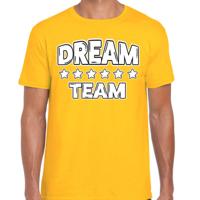 Cadeau Sport T-shirt heren - Dream Team - geel - Team Building - sportkleding voor heren