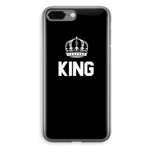 King zwart: iPhone 8 Plus Transparant Hoesje