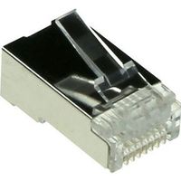 ACT RJ45 (8P/8C) CAT6 easyconnect shielded modulaire doorsteek connector voor ronde kabel met massie - thumbnail