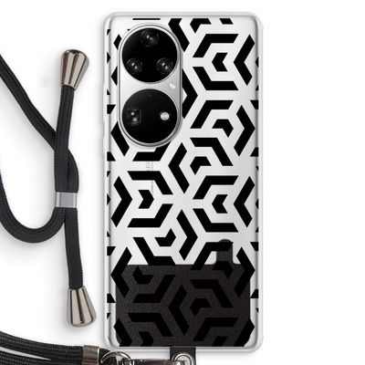 Crazy pattern: Huawei P50 Pro Transparant Hoesje met koord