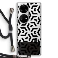 Crazy pattern: Huawei P50 Pro Transparant Hoesje met koord