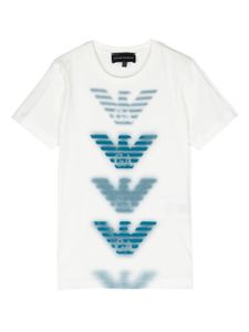Emporio Armani Kids t-shirt en coton à logo imprimé - Blanc