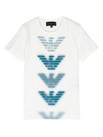 Emporio Armani Kids t-shirt en coton à logo imprimé - Blanc