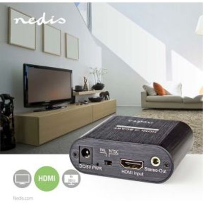 HDMI©-Converter | HDMI© Input | Scart Female | 1-weg | 480i | 18 Gbps | Metaal | Antraciet