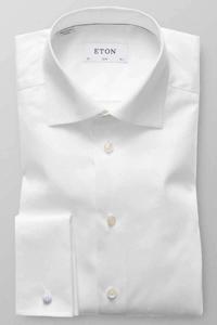 ETON Slim Fit Overhemd wit, Effen