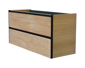 Mueller Sakura wastafelonderkast 120x45,2cm naturel eiken/mat zwart