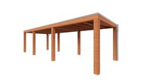 Trendhout Overkapping Palermo XXL 855x315 cm- Plat dak- Hout- Trendhout
