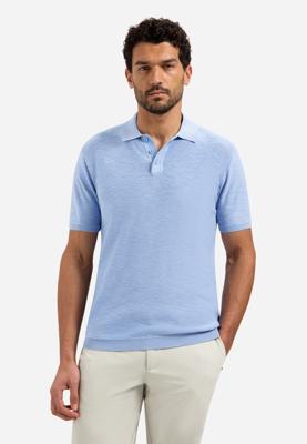No- Excess Pullover Short Sleeve Polo Slub 31240263sn Poloshirts 030 Blue