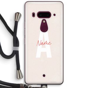 Strawberry Milkshake: HTC U12+ Transparant Hoesje met koord