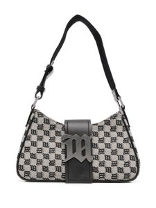 MISBHV sac porté épaule à motif monogrammé en jacquard - Gris