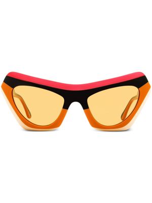Marni Eyewear lunettes de soleil Devil's Pool à monture papillon - Orange
