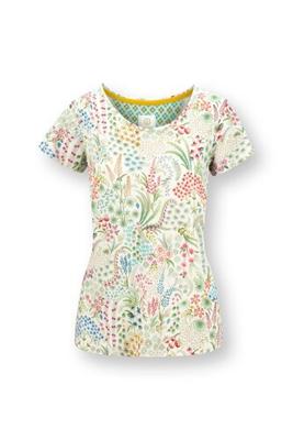 Pip Studio Pip Studio Tilly Short Sleeve Top Querida White XXL