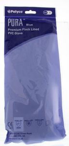 Pura Handschoen latexvrij blauw 7/S (1 Paar)