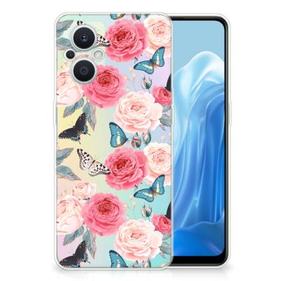 OPPO Reno8 Lite TPU Case Butterfly Roses OPPO Reno8 Lite TPU Case Butterfly Roses