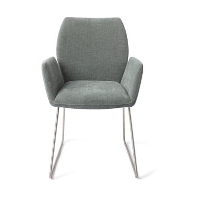 Jesper Home Misaki eetkamerstoel Breezy Blue slide steel