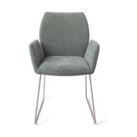 Jesper Home Misaki eetkamerstoel Breezy Blue slide steel