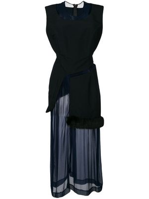 Comme Des Garçons Pre-Owned 1997 layered sheer dress - Bleu