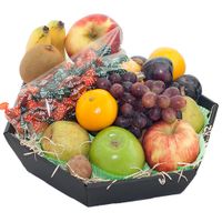Fruitmand seizoensfruit met keelpastilles - thumbnail