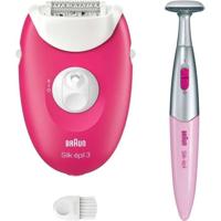 Elektrische epilator met snoer - BRAUN - Silk-épil 3 - Wekenlang zachte huid - 3-202 - Framboos - thumbnail