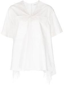 Goen.J blouse à manches courtes - Blanc