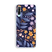 Flowers with blue leaves: Huawei P Smart Pro Transparant Hoesje